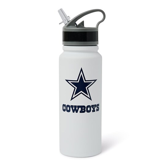 NFL; Dallas Cowboys Swagger 25-Ounce Stainless Steel Flip-Top NFL Water Bottle; Category:Drinking Glasses; Image:1
